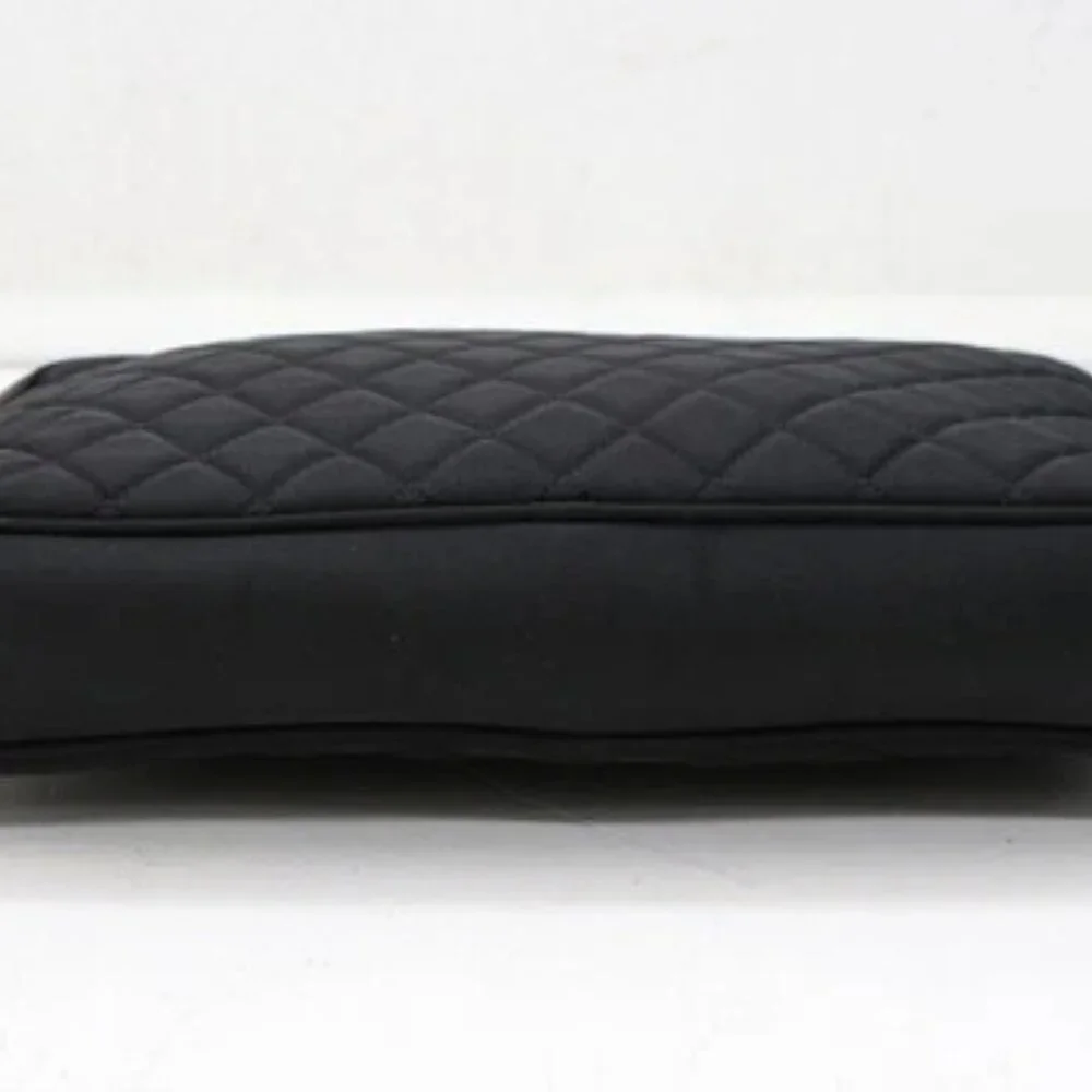 Chanel Quilted Nylon Laptop Case Black Burgundy Limited Edition 2012